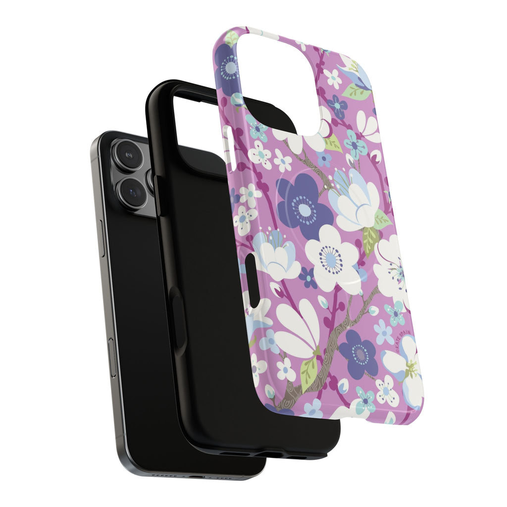 Purple Cherry Blossom MagSafe Case