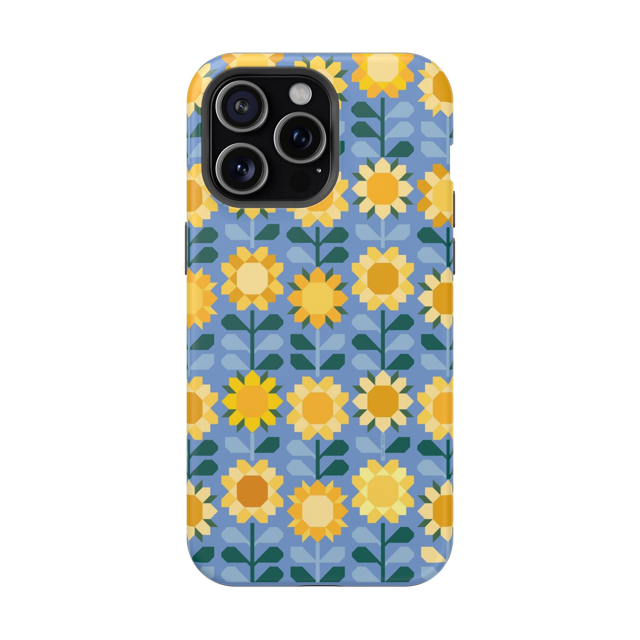 iPhone 15 Pro Max MagSafe case with Sunflowers pattern in matte finish