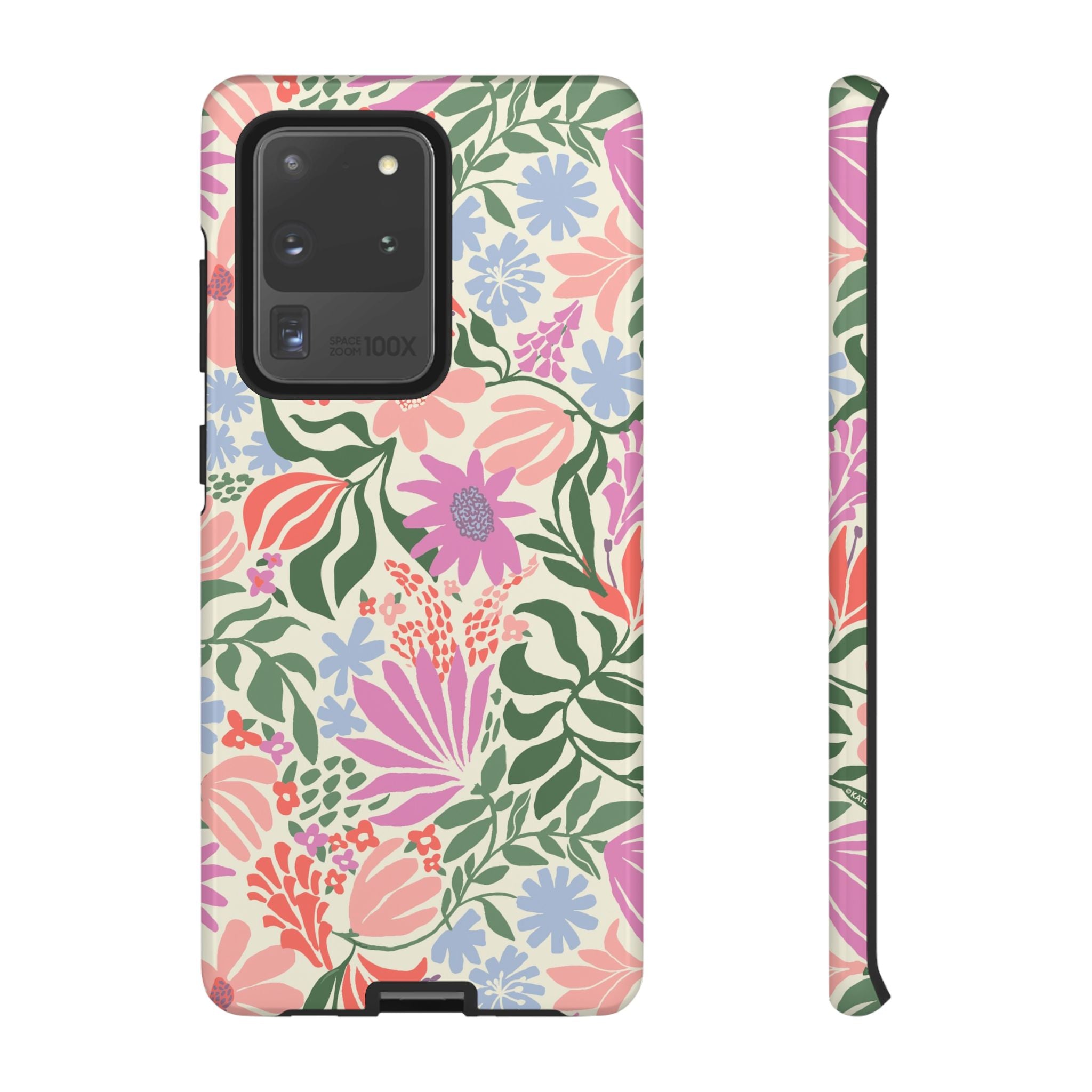 Luxury Botanica Pastel Samsung Galaxy S20 Ultra Case – Glossy | blush, lavender, sage pastel botanical wildflower print