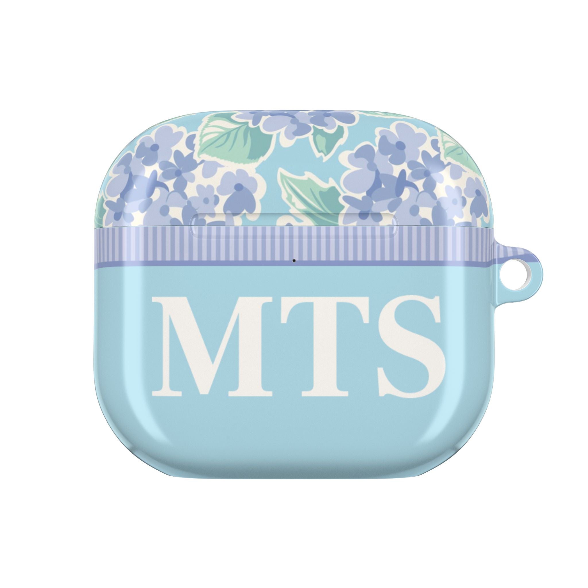 Nantucket Hydrangea Personalized AirPods Case