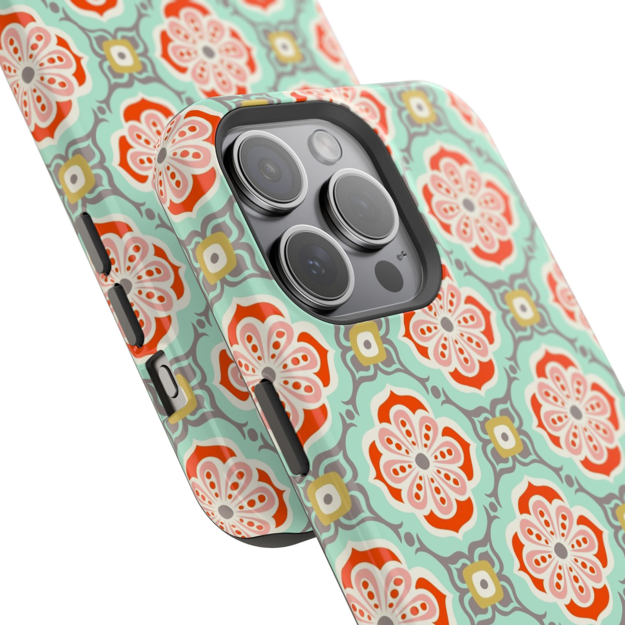 Alhambra phone case detail - Moroccan geometric tile pattern close-up