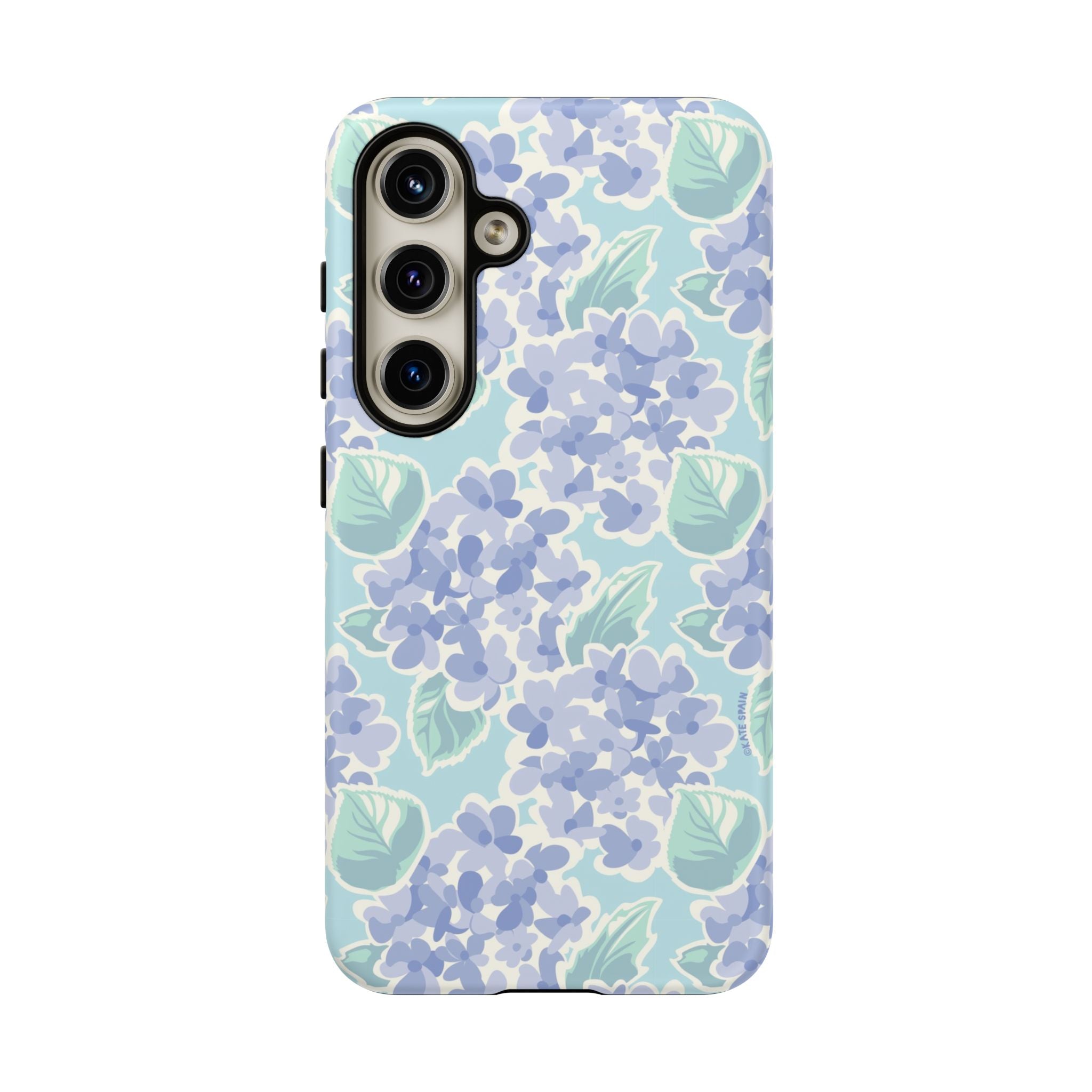 Luxury Nantucket Hydrangea Samsung Galaxy S24 Case – Matte | white, lavender, mint watercolor hydrangea print