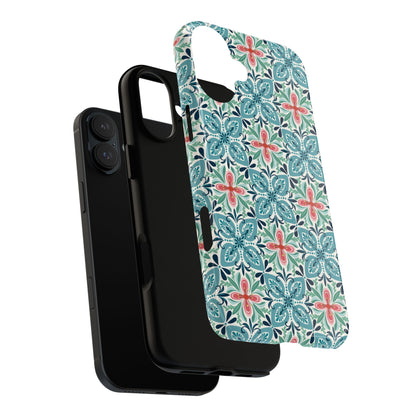 Stonecrop MagSafe iPhone Case - Floral Tile Geometric Pattern