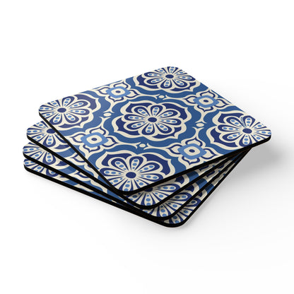 Alhambra Navy Cork Coaster Set