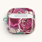 Tea Rose Burgundy AirPods Case