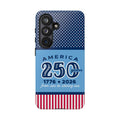 Sea to Shining Sea Samsung Galaxy S24 Case – Glossy | navy, sky blue, red patriotic America 250 commemorative print