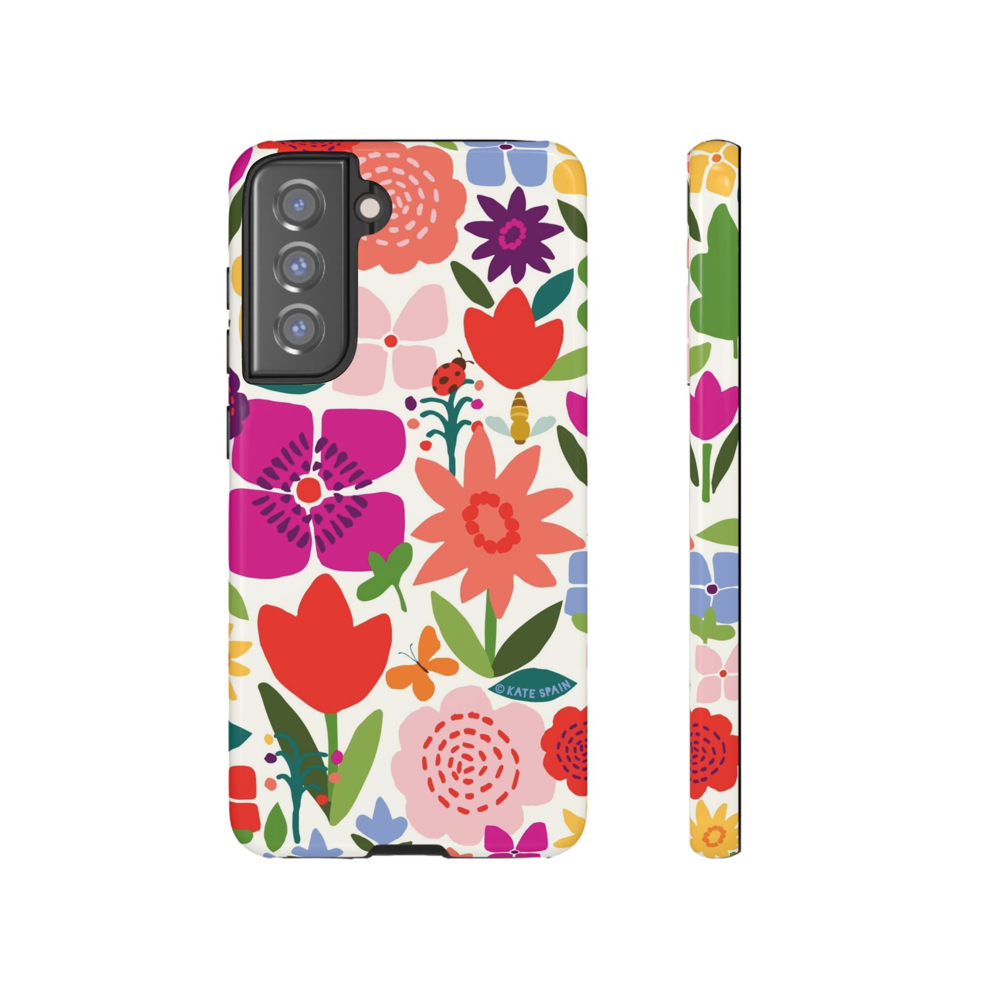 Happy Blooms Samsung Tough Case Samsung Galaxy S21 FE Glossy