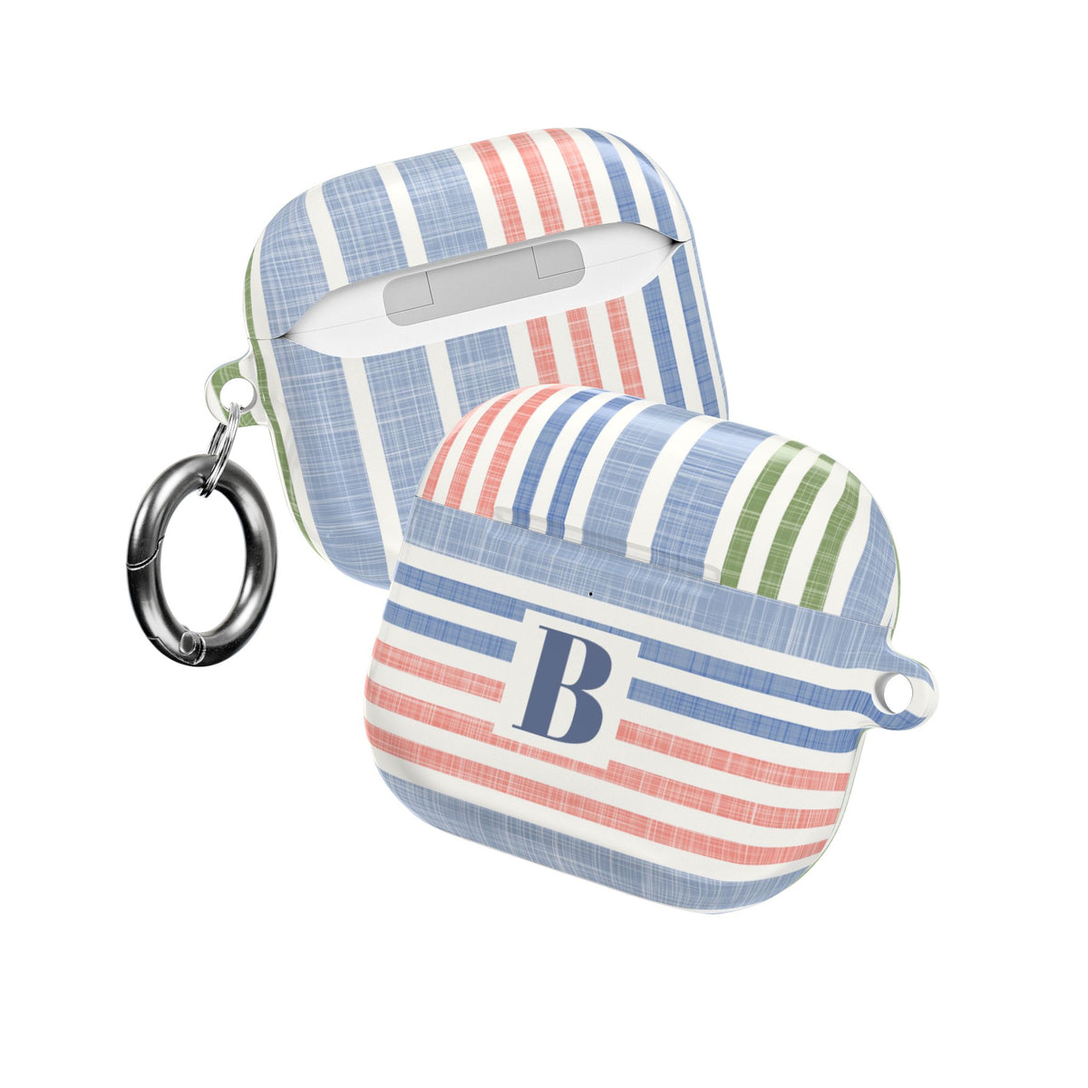 Cabana Stripe Pastel AirPods Case Initial