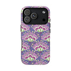 Lantern Flower MagSafe iPhone 17 Pro Case – Matte | periwinkle, purple, mauve, sage botanical lantern floral print