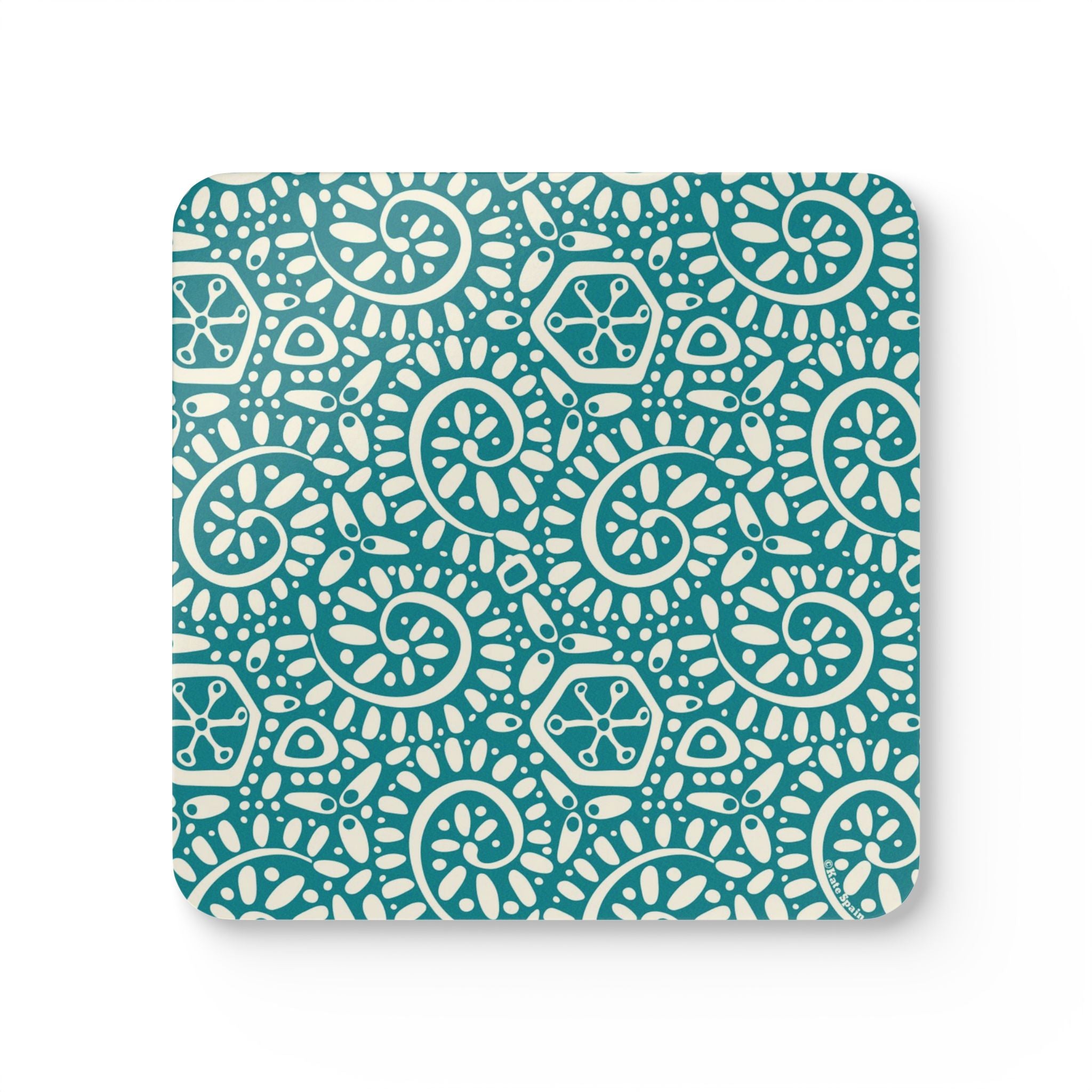 Canto Turquoise Cork Coaster Set