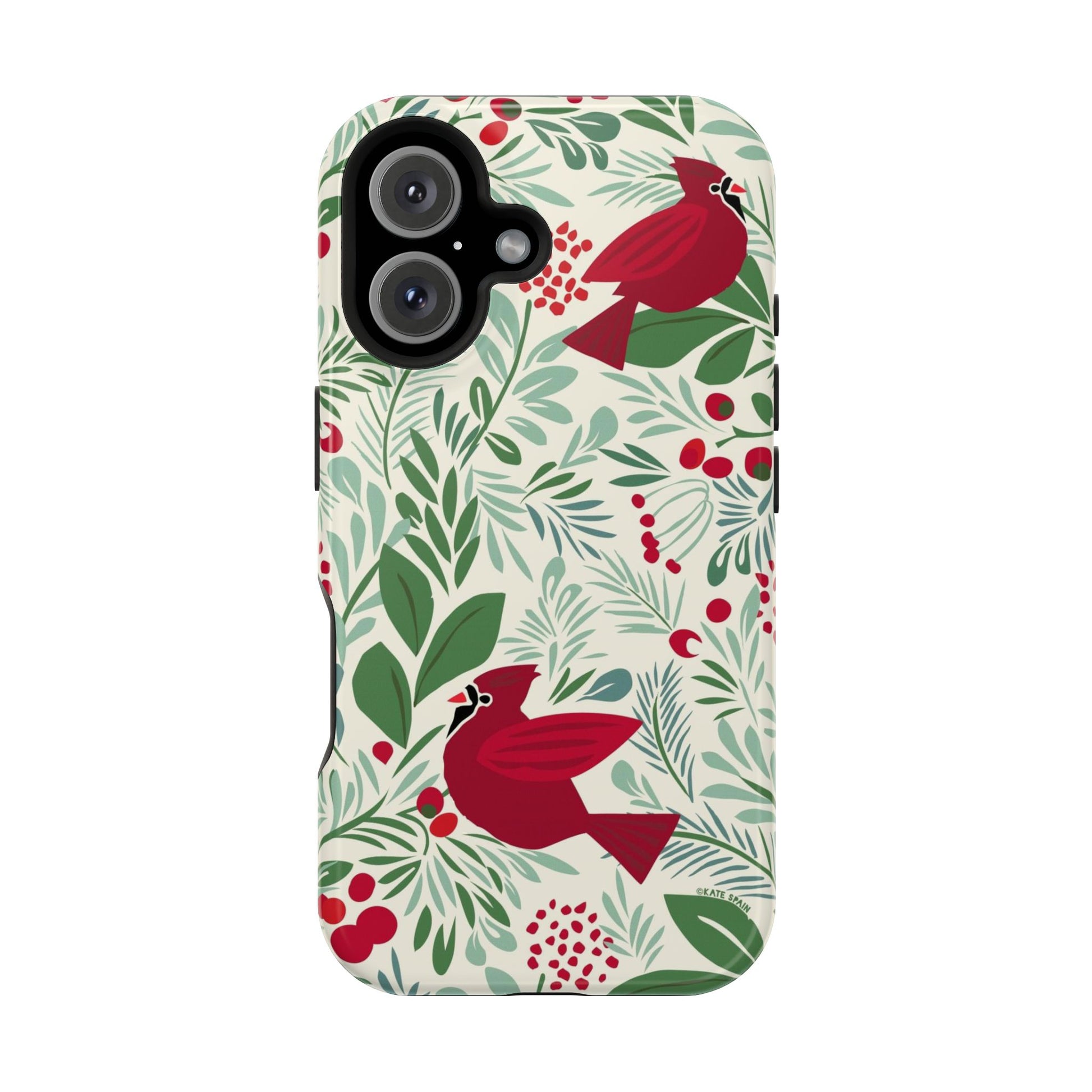 Birds and Berries iPhone MagSafe Tough Case iPhone 16 Glossy