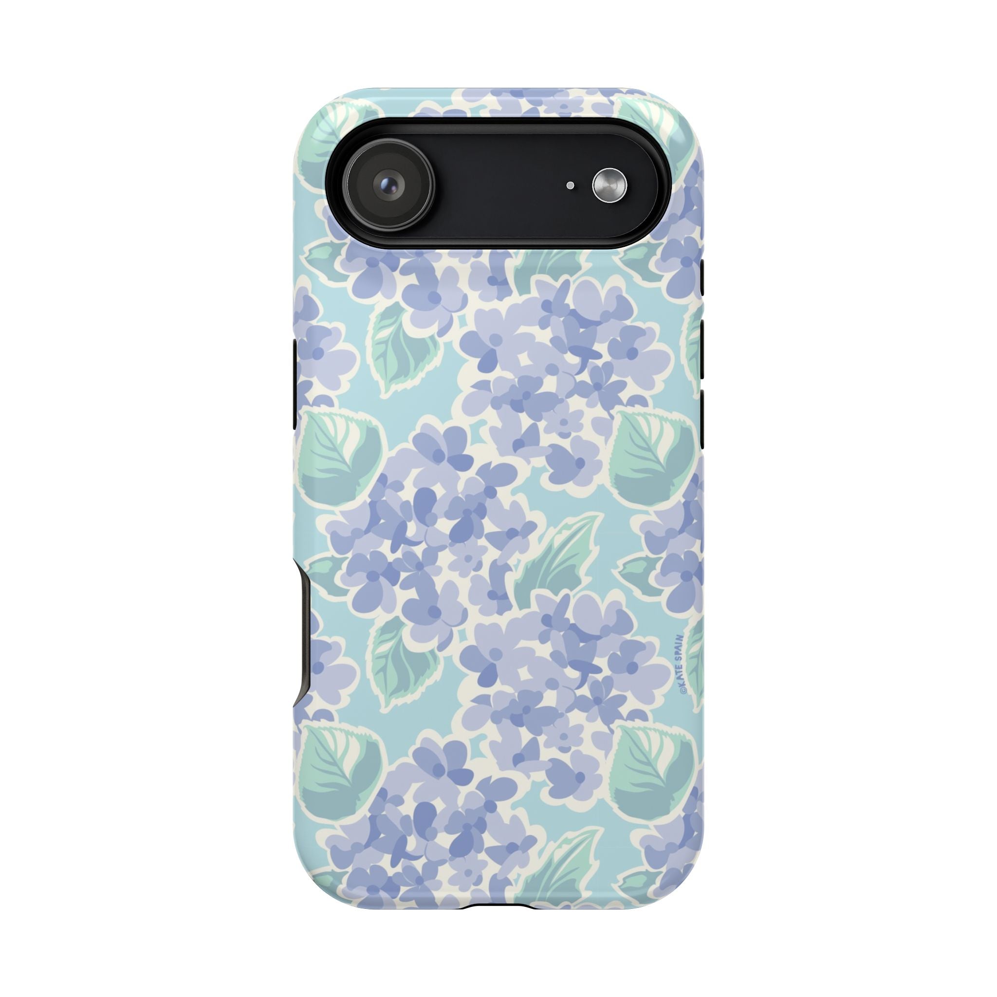 Nantucket Hydrangea MagSafe iPhone 17 Air Case – Glossy | periwinkle, sky blue, mint hydrangea floral print