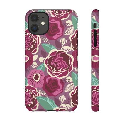 Tea Rose Burgundy iPhone Tough Case