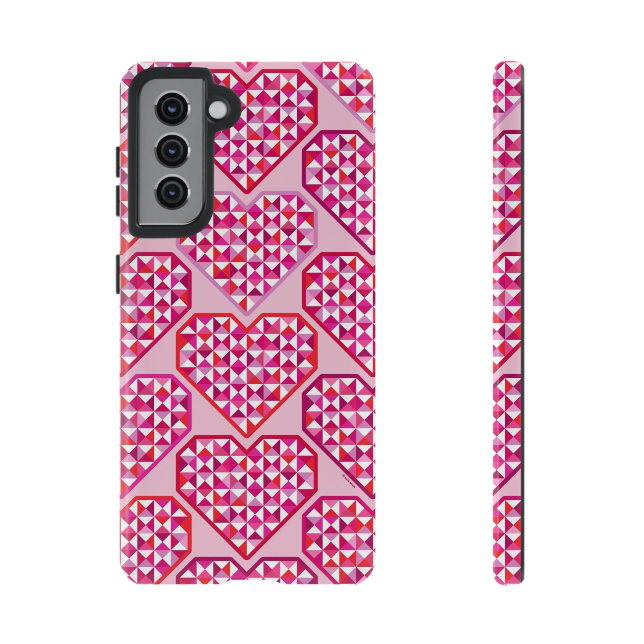 Pink Pyramid Heart Samsung Case