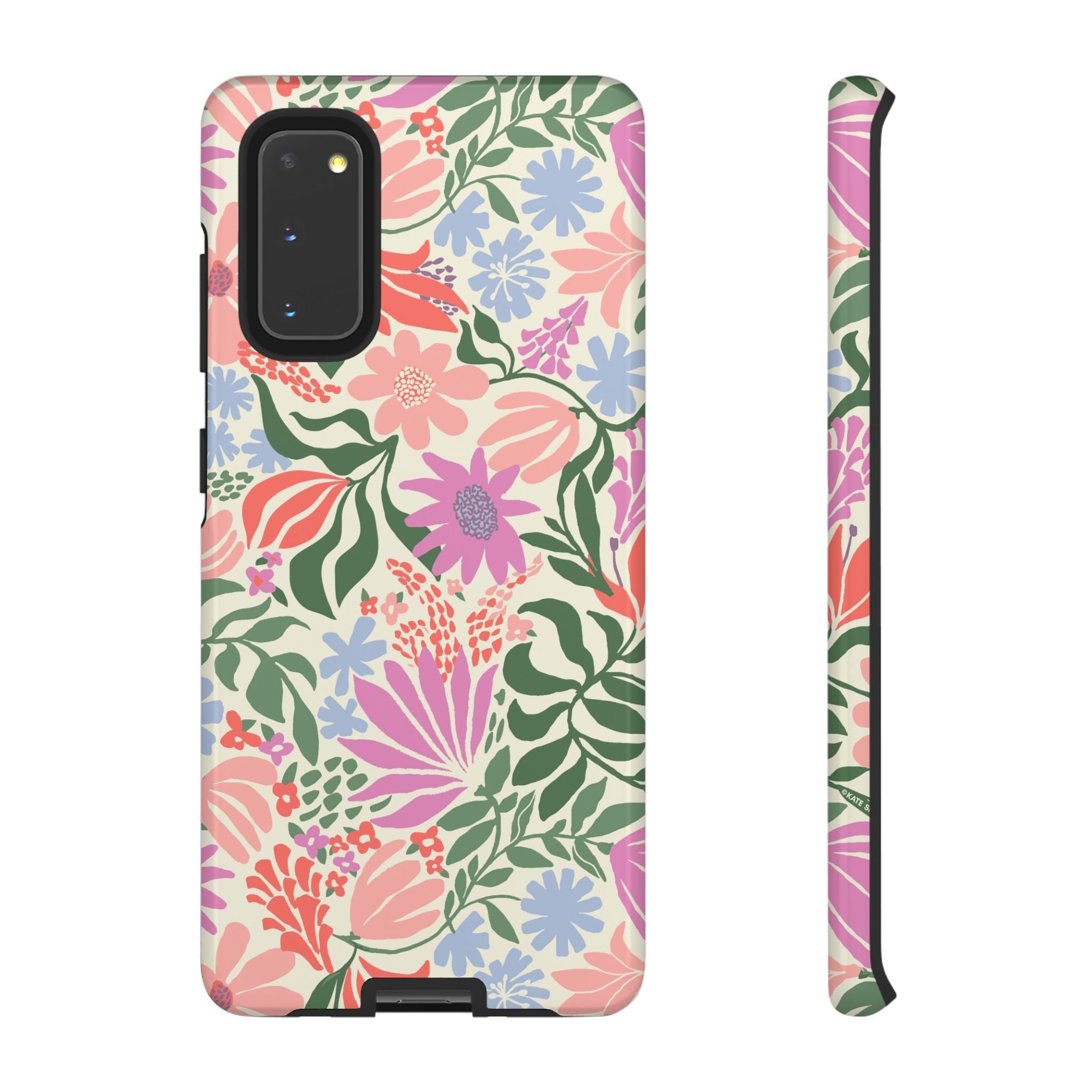 Luxury Botanica Pastel Samsung Galaxy S20 Case – Glossy | blush, lavender, sage pastel botanical wildflower print