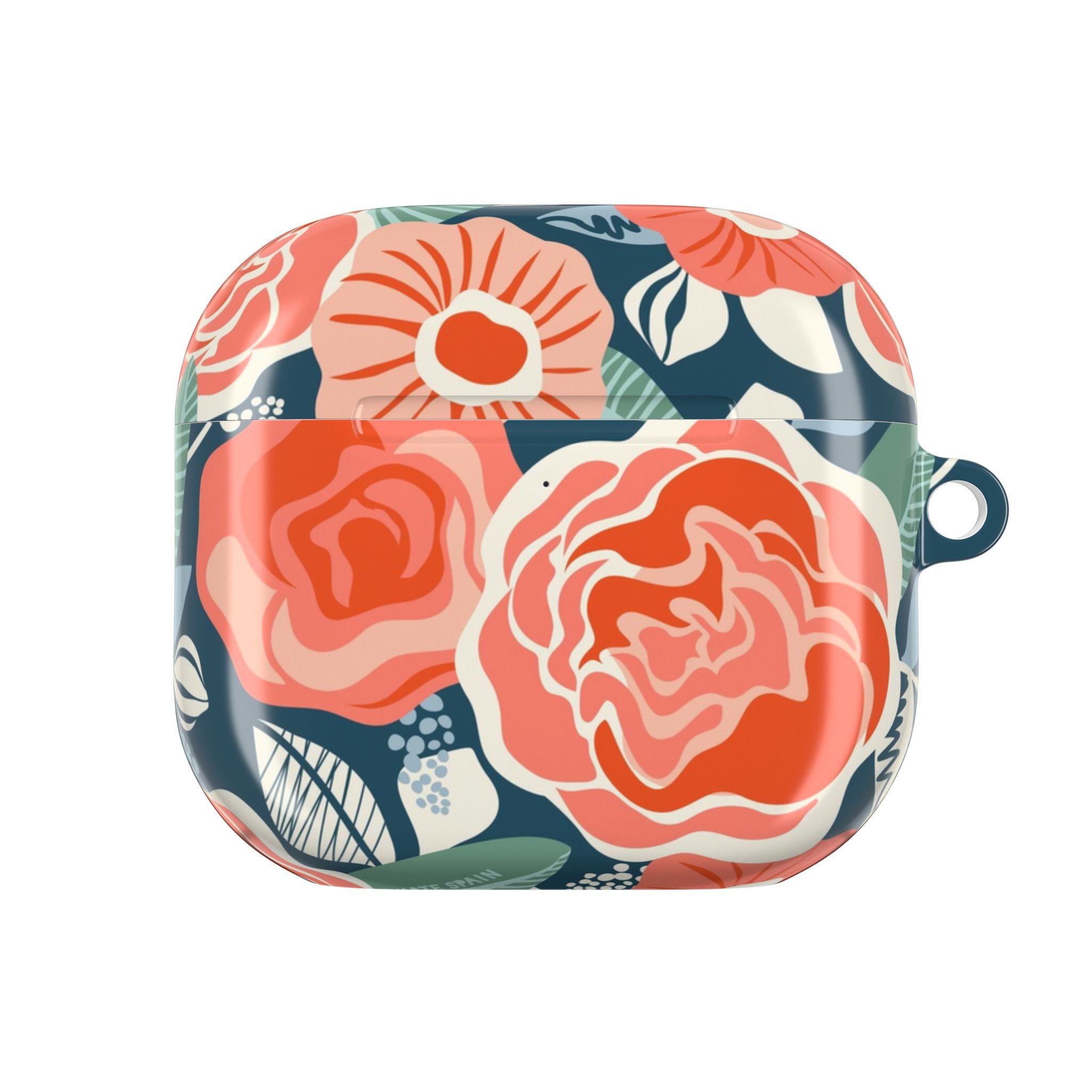 Tea Rose Navy AirPods Case
