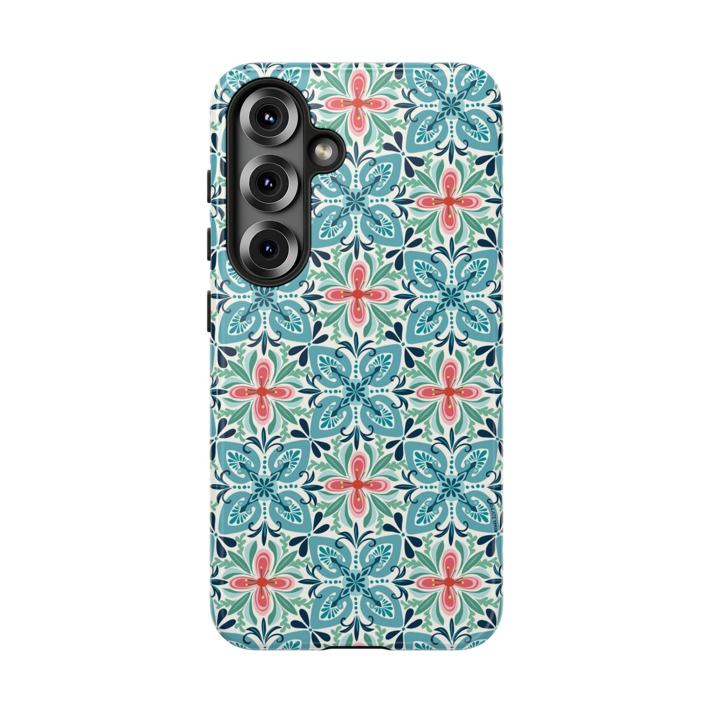 Stonecrop Samsung Case - Floral Tile Geometric Pattern