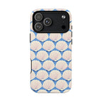 Seashells MagSafe iPhone 17 Pro Max Case – Matte | periwinkle, cream, blush scallop shell print