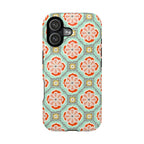Alhambra geometric tile MagSafe case for iPhone 17 - glossy Moroccan elegant protection