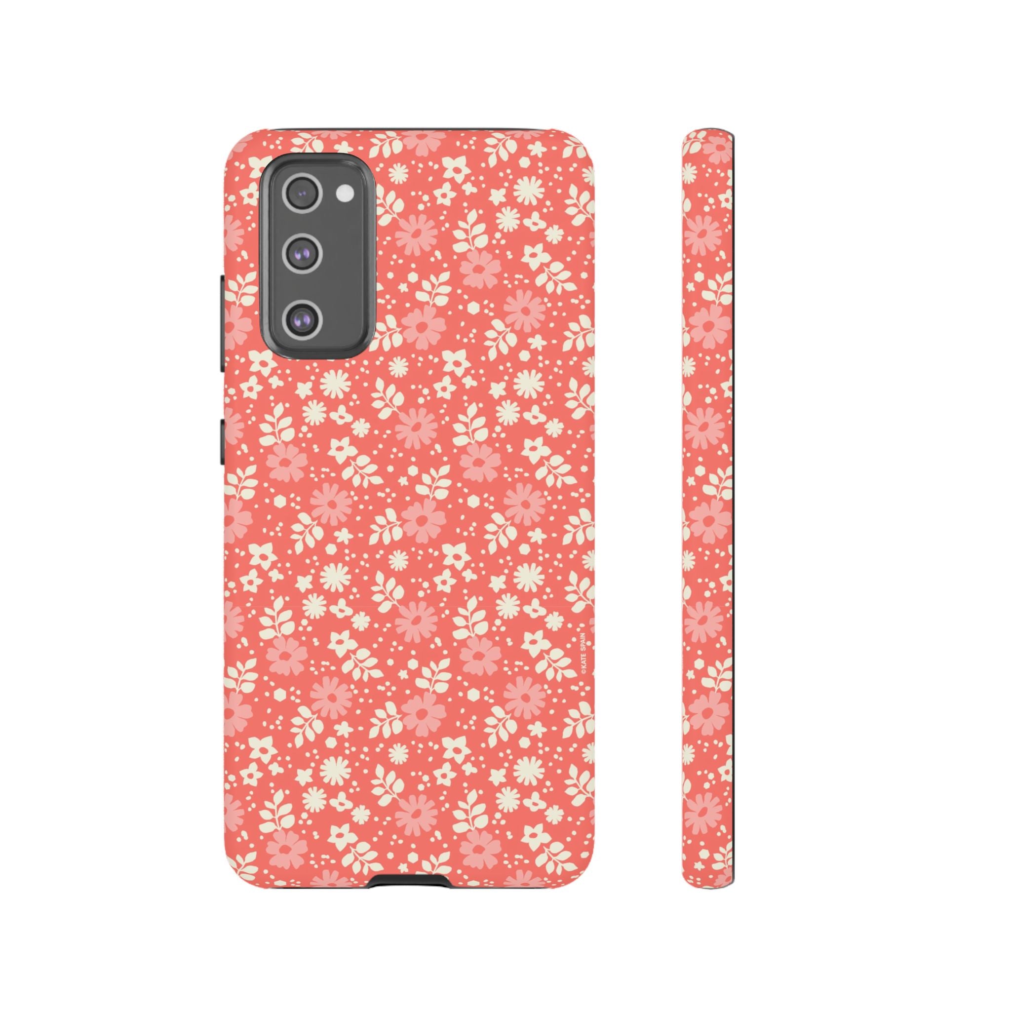 Petaline Samsung Galaxy S20 FE Case – Matte | coral, cream, pink ditsy floral print