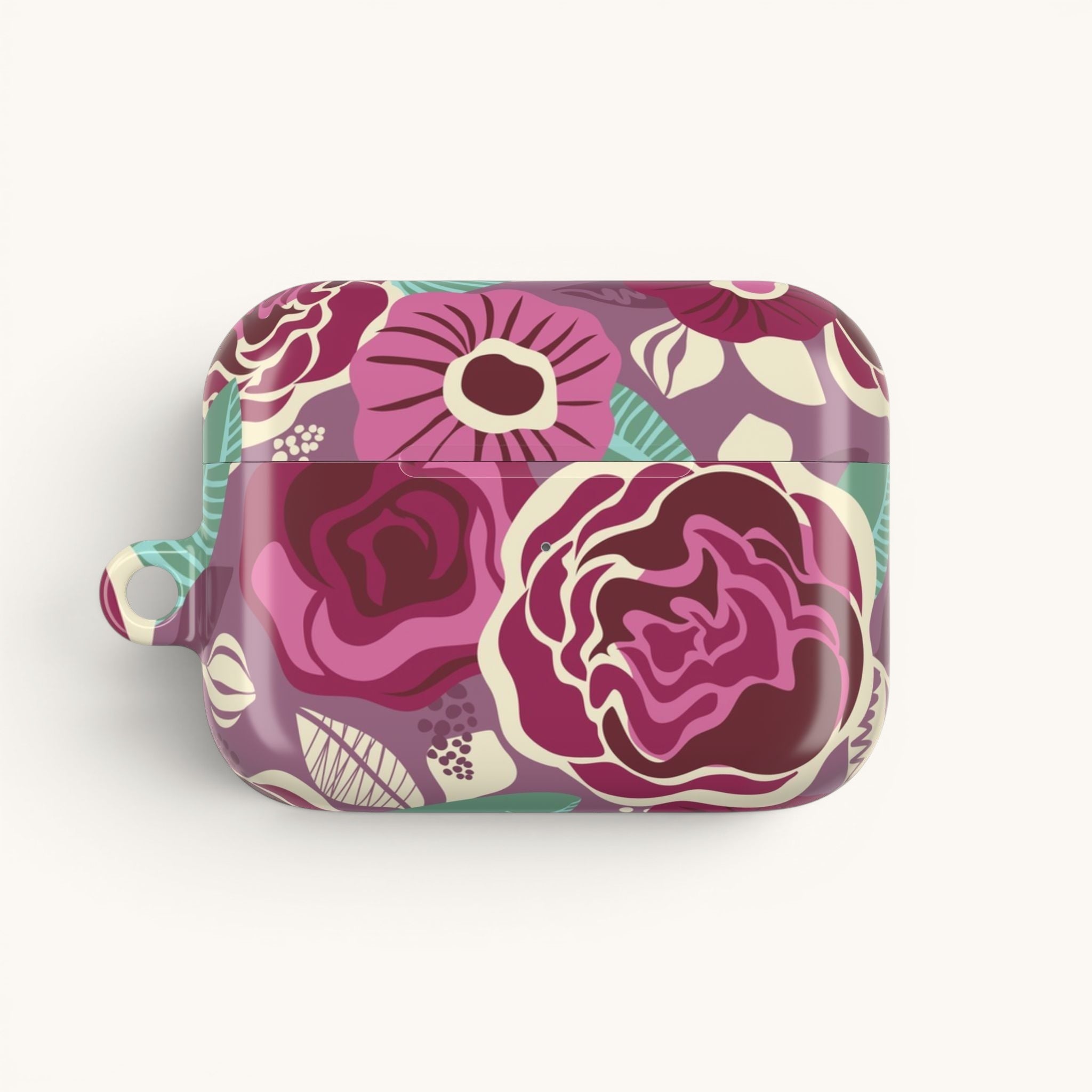 Tea Rose Burgundy AirPods Case