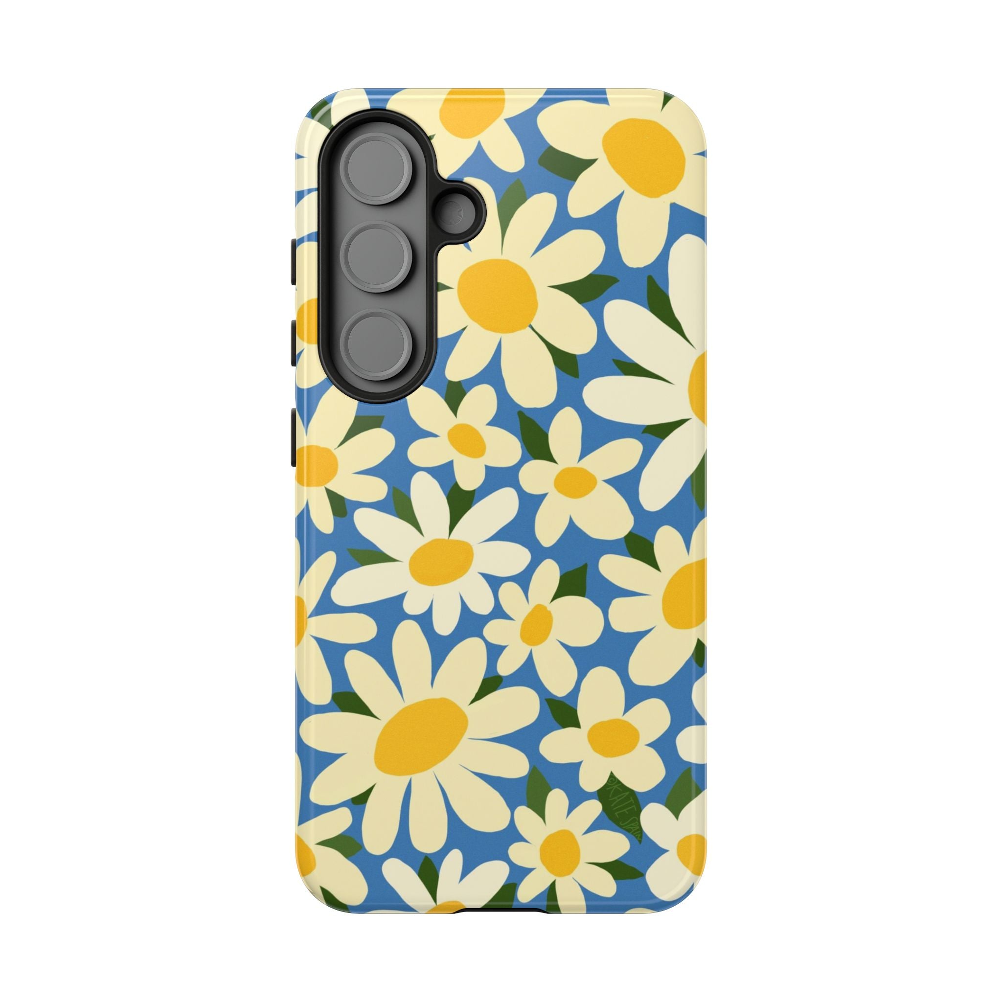 Luxury Shasta Samsung Galaxy S24 Ultra Case – Matte | blue, yellow, white daisy floral print