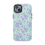 Nantucket Hydrangea MagSafe iPhone Phone Case – Matte | periwinkle, sky blue, mint hydrangea floral print