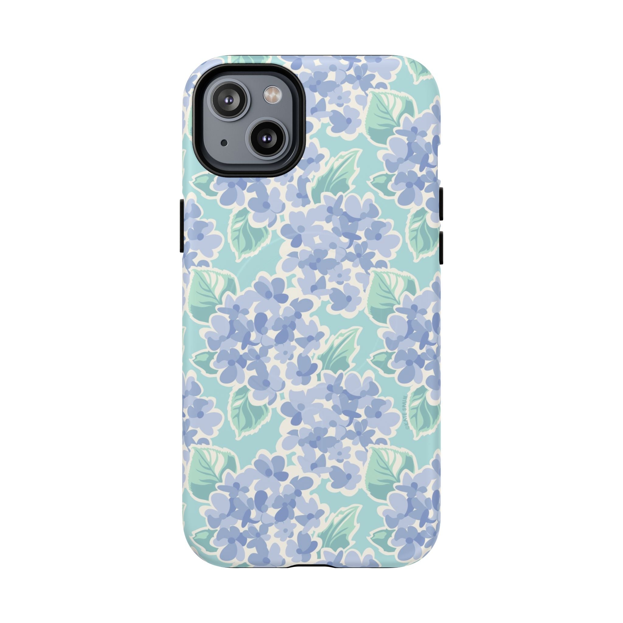 Nantucket Hydrangea MagSafe iPhone Phone Case – Matte | periwinkle, sky blue, mint hydrangea floral print
