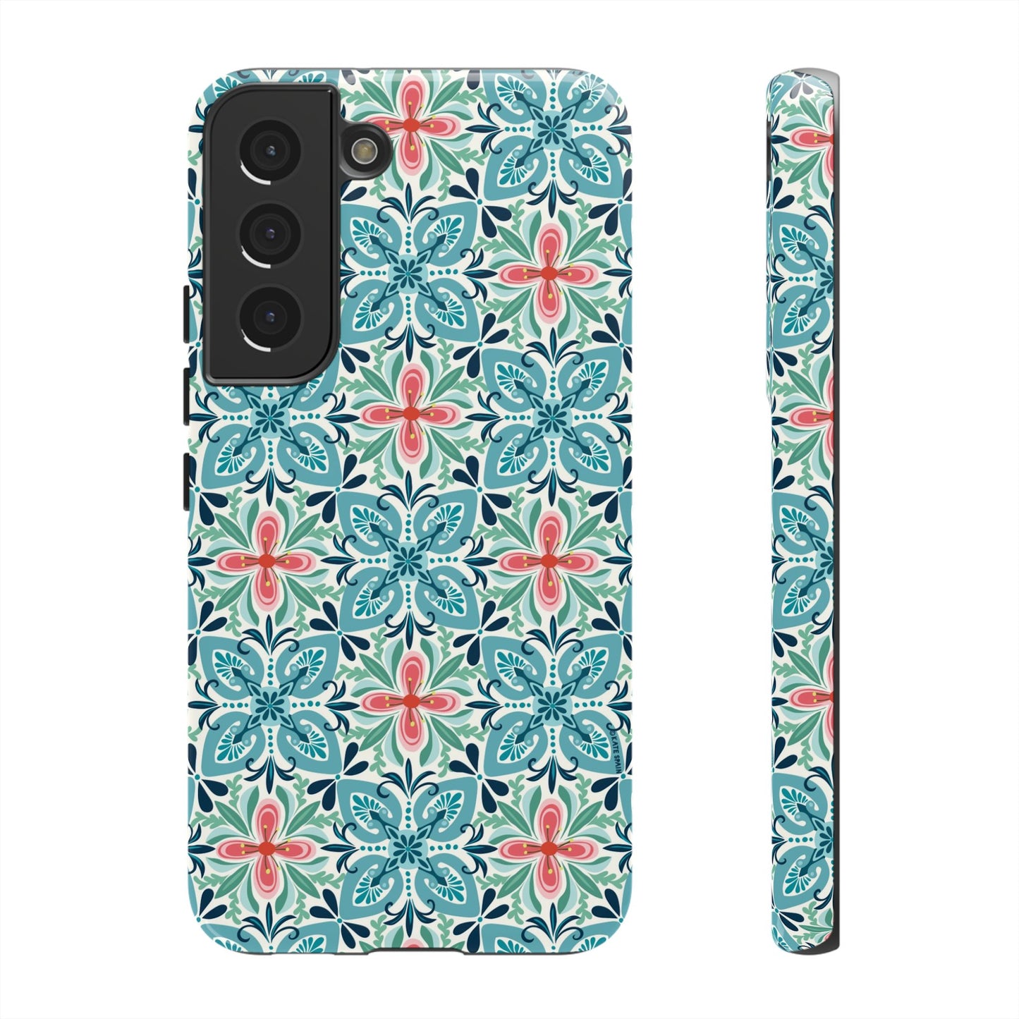 Stonecrop Samsung Case - Floral Tile Geometric Pattern
