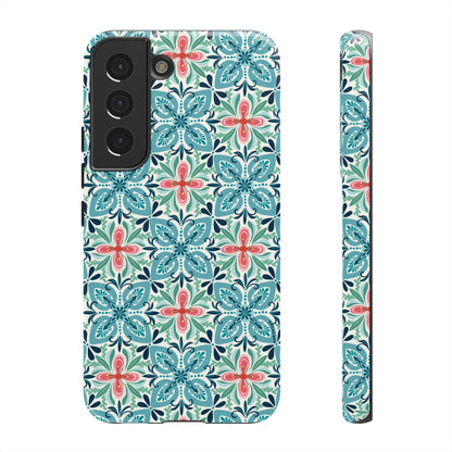 Stonecrop Samsung Case - Floral Tile Geometric Pattern