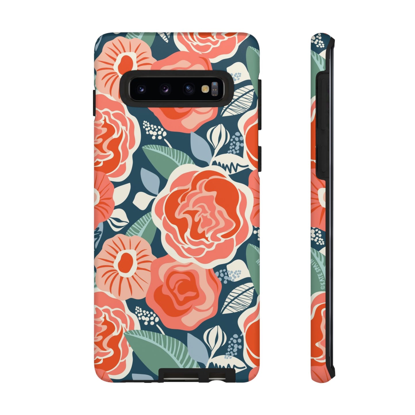 Tea Rose Navy Samsung Galaxy Tough Case