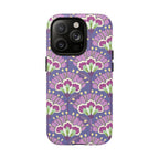 Lantern Flower MagSafe iPhone 14 Pro Case – Matte | periwinkle, purple, mauve, sage botanical lantern floral print