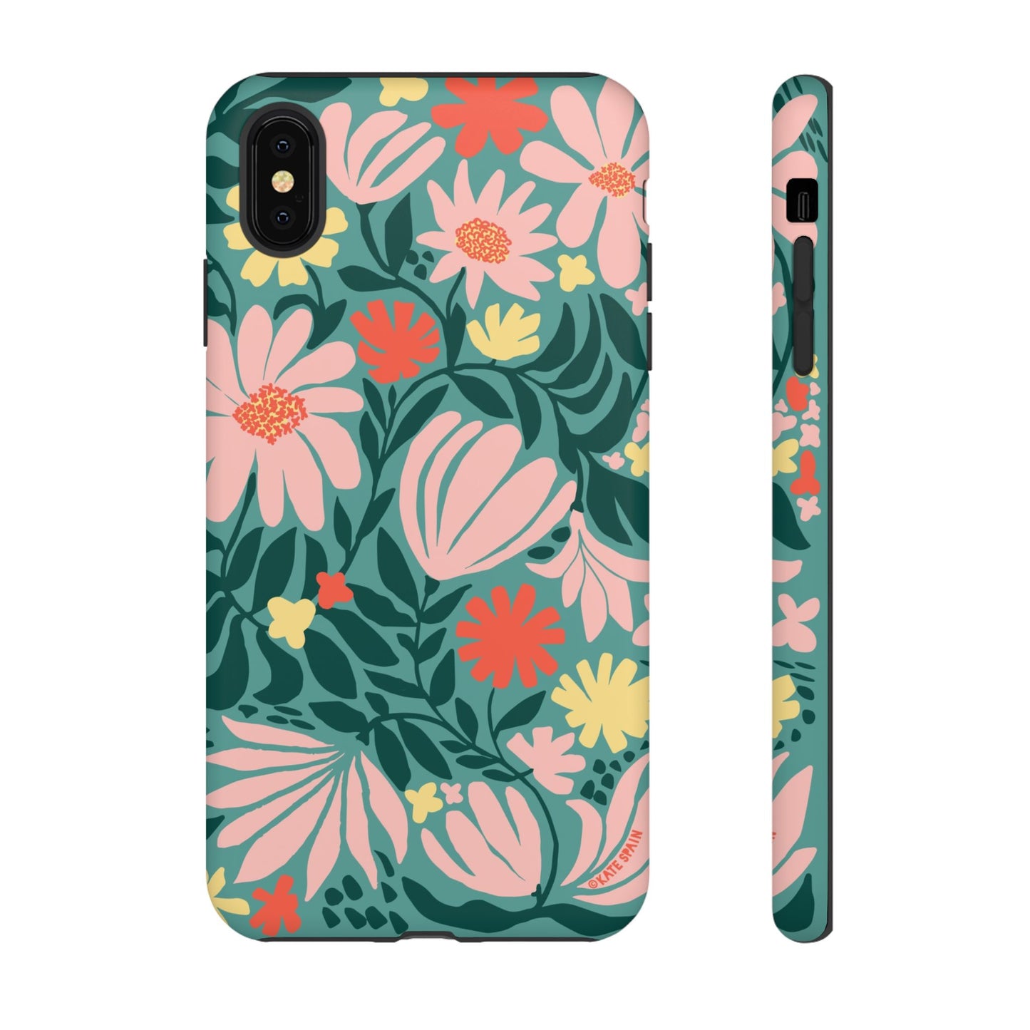 Botanica iPhone Tough Case Teal iPhone XS MAX Matte