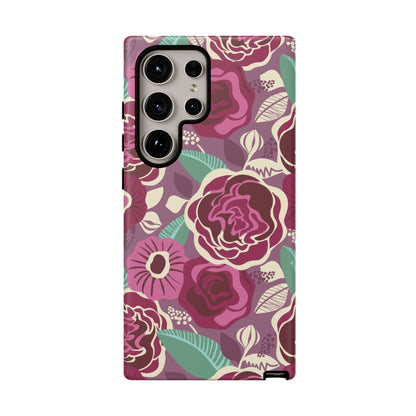 Tea Rose Burgundy Samsung Galaxy Tough Case