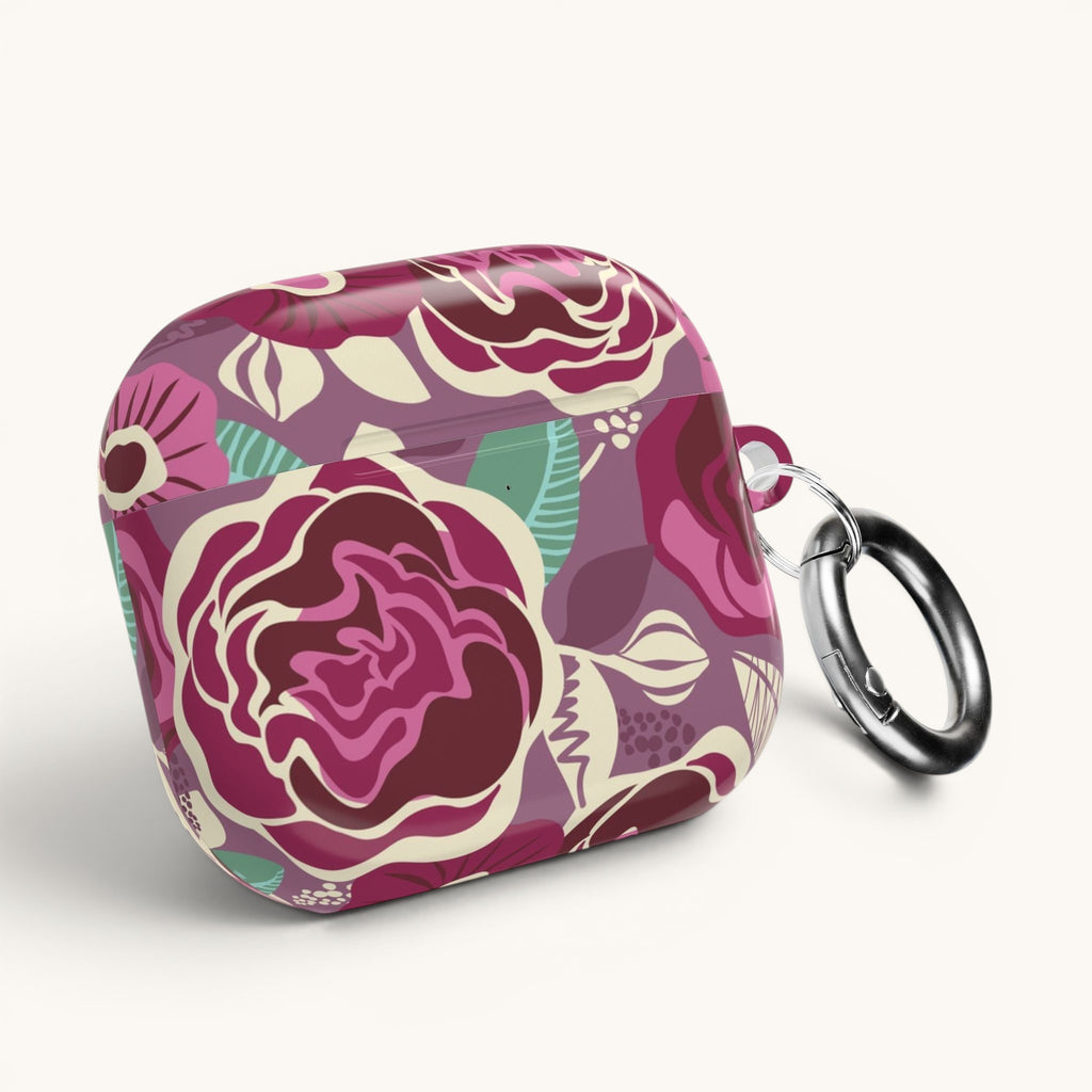 Tea Rose Burgundy AirPods Case