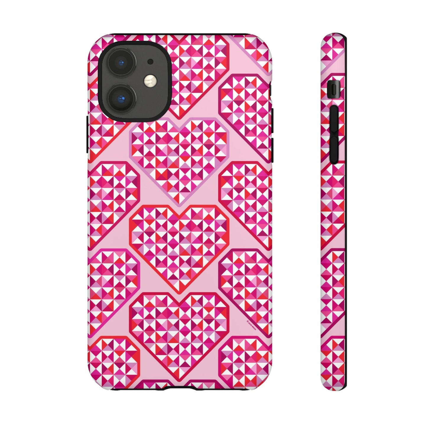 Pink Pyramid Heart iPhone Tough Case