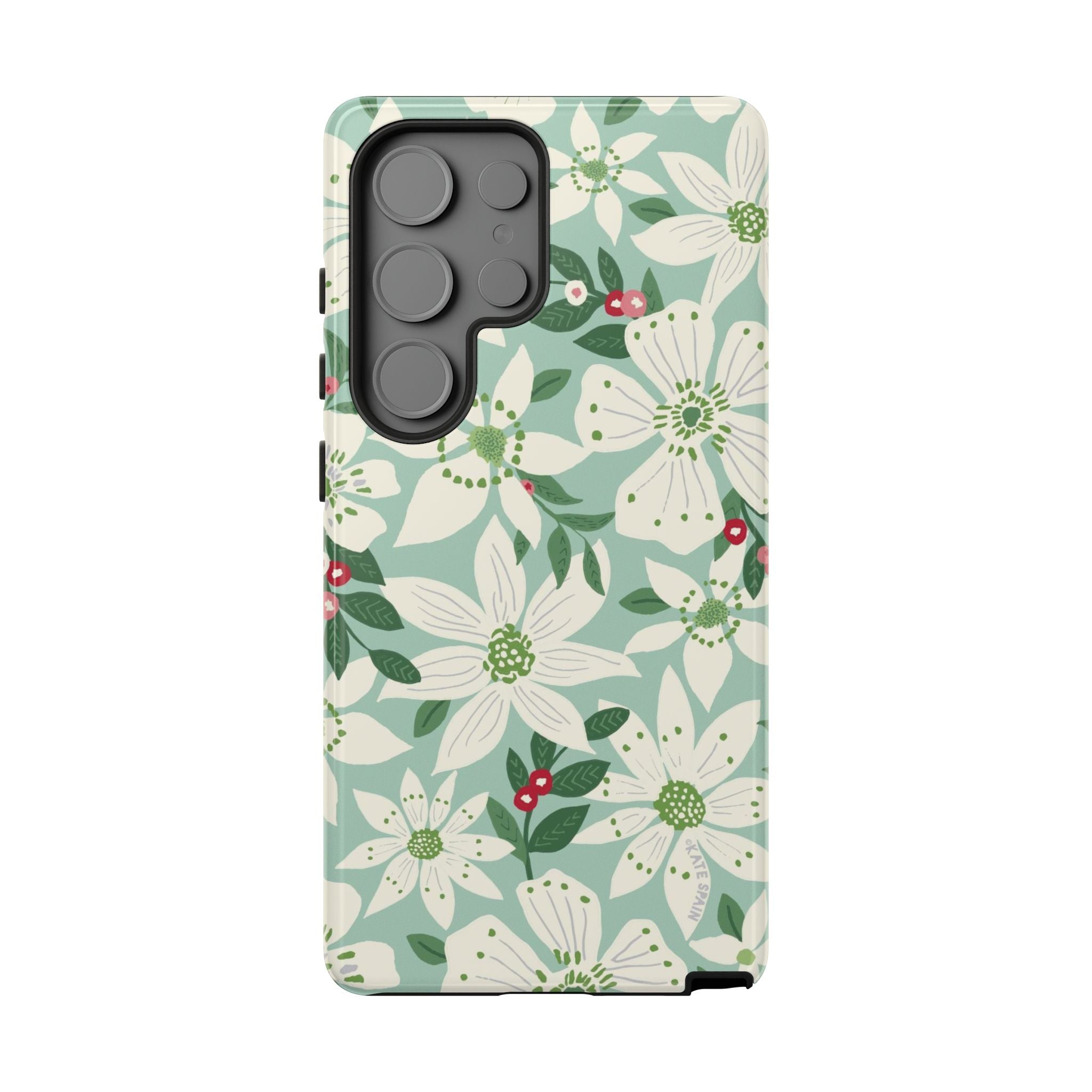 Gardenia Samsung Galaxy S25 Ultra Case – Matte | white, cream, green gardenia botanical print