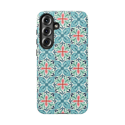 Stonecrop Samsung Case - Floral Tile Geometric Pattern