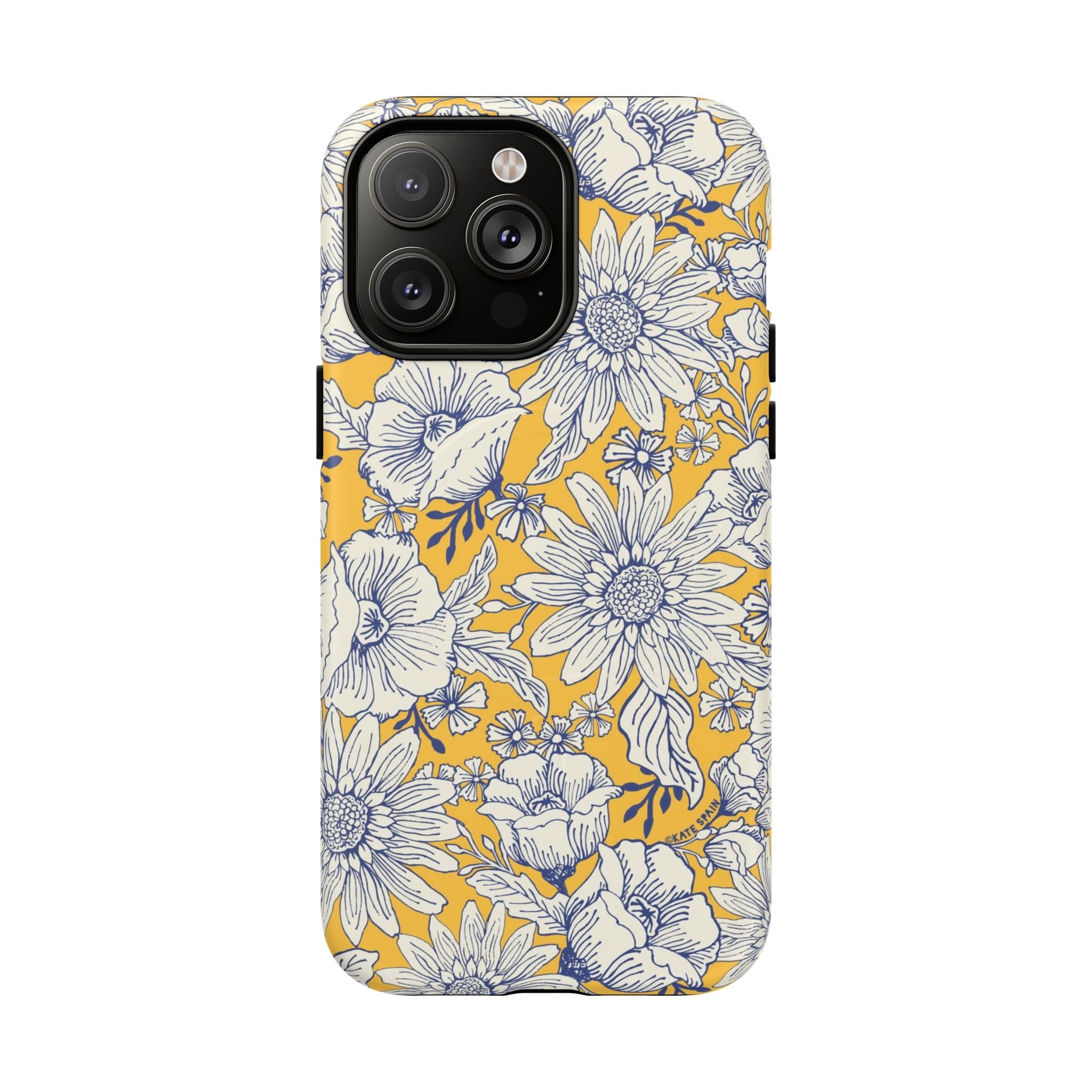 Jardin Yellow MagSafe iPhone 14 Pro Max Case – Matte | yellow and cream botanical garden print