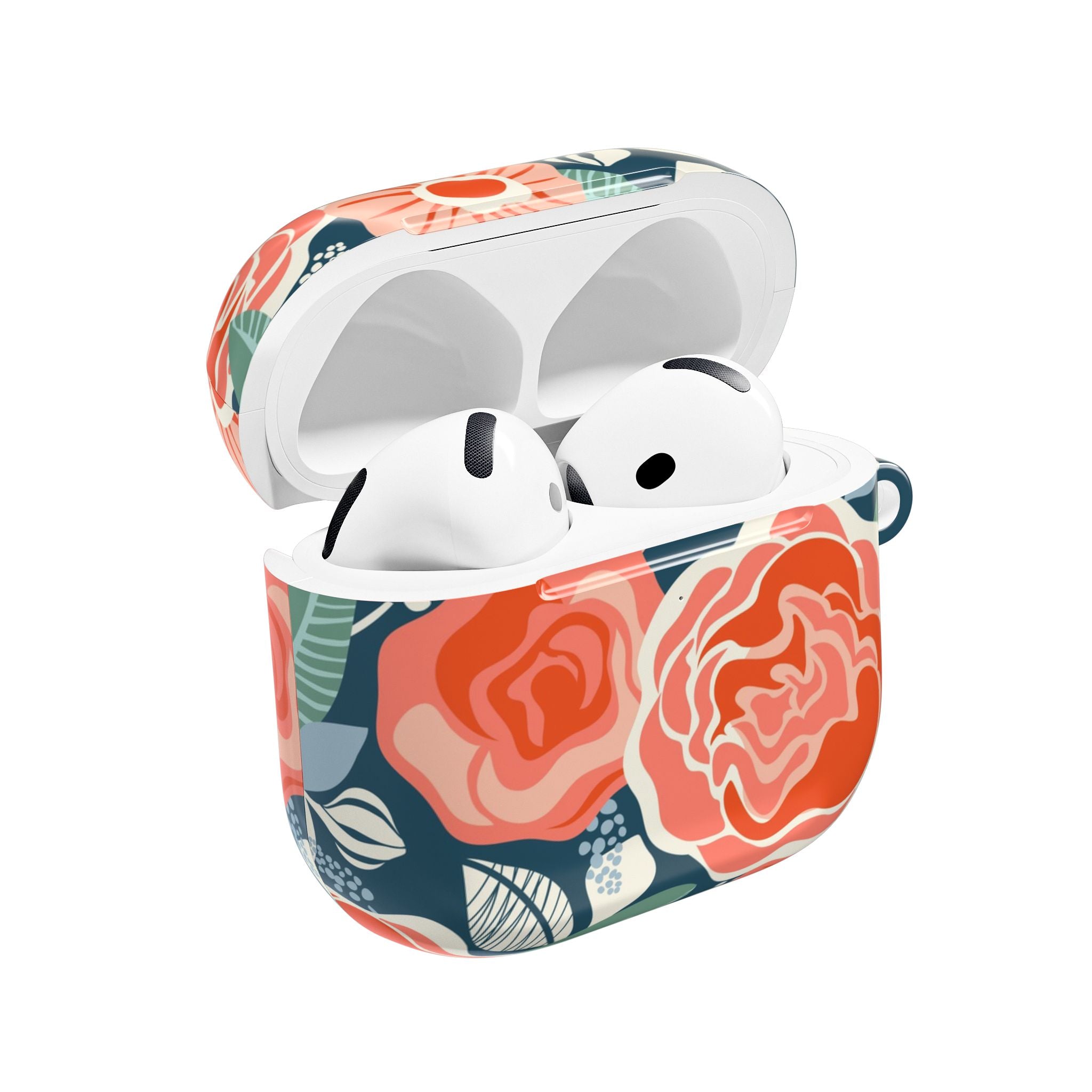 Tea Rose Navy AirPods Case