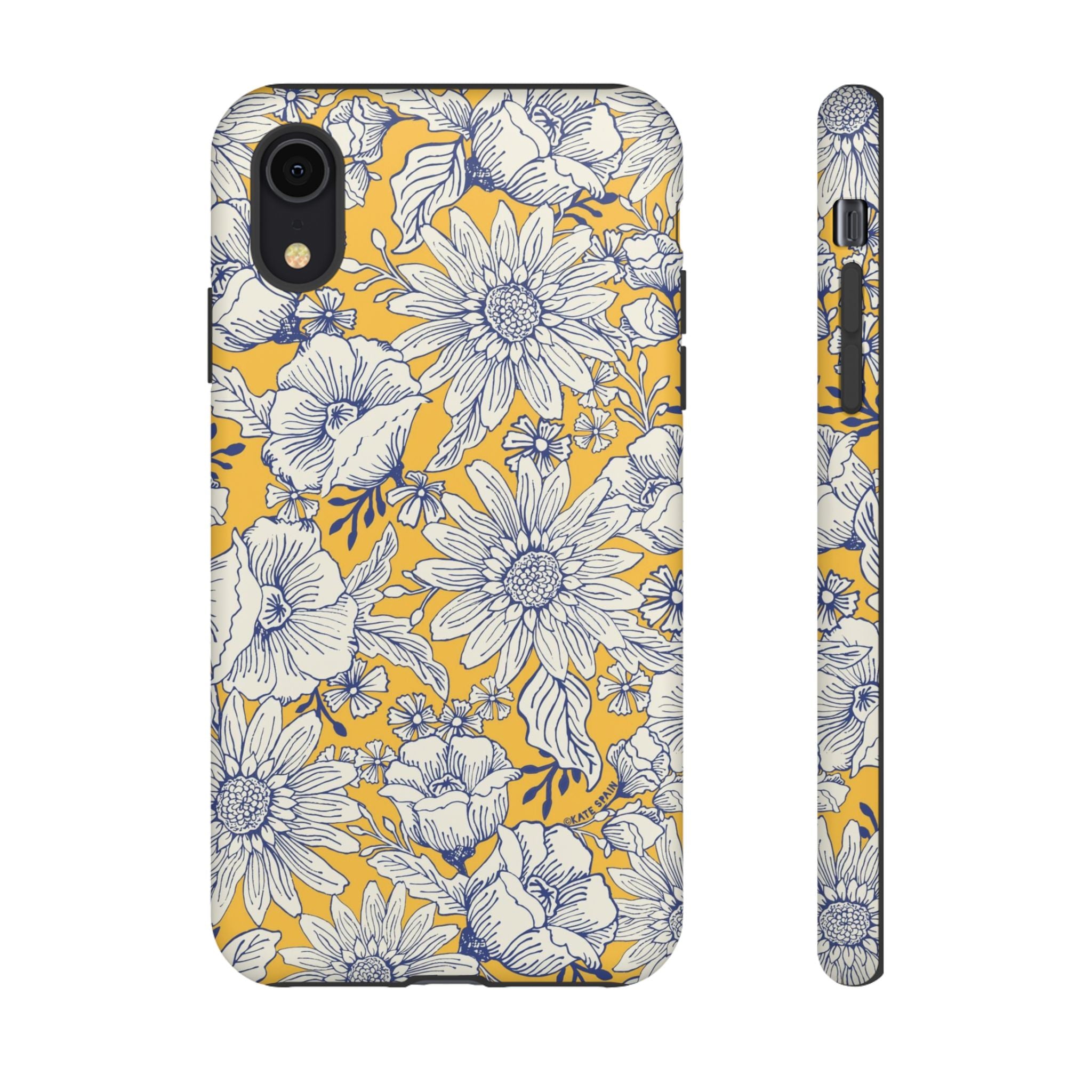 iPhone XR case with Jardin floral pattern in matte finish