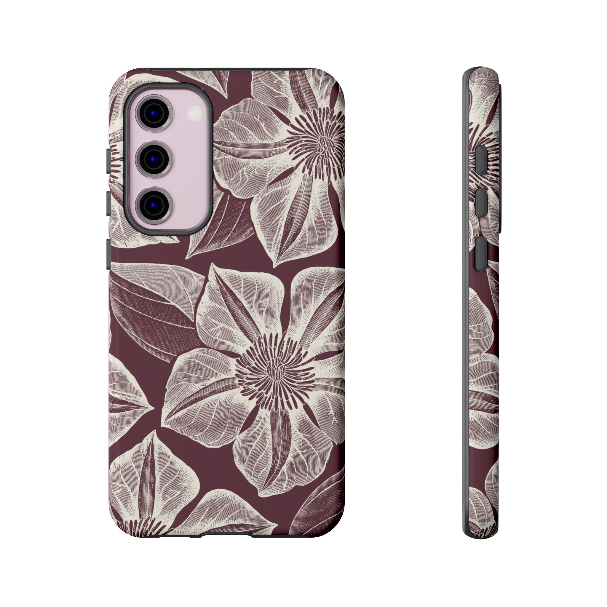 Vintage Bloom Burgundy Samsung Case