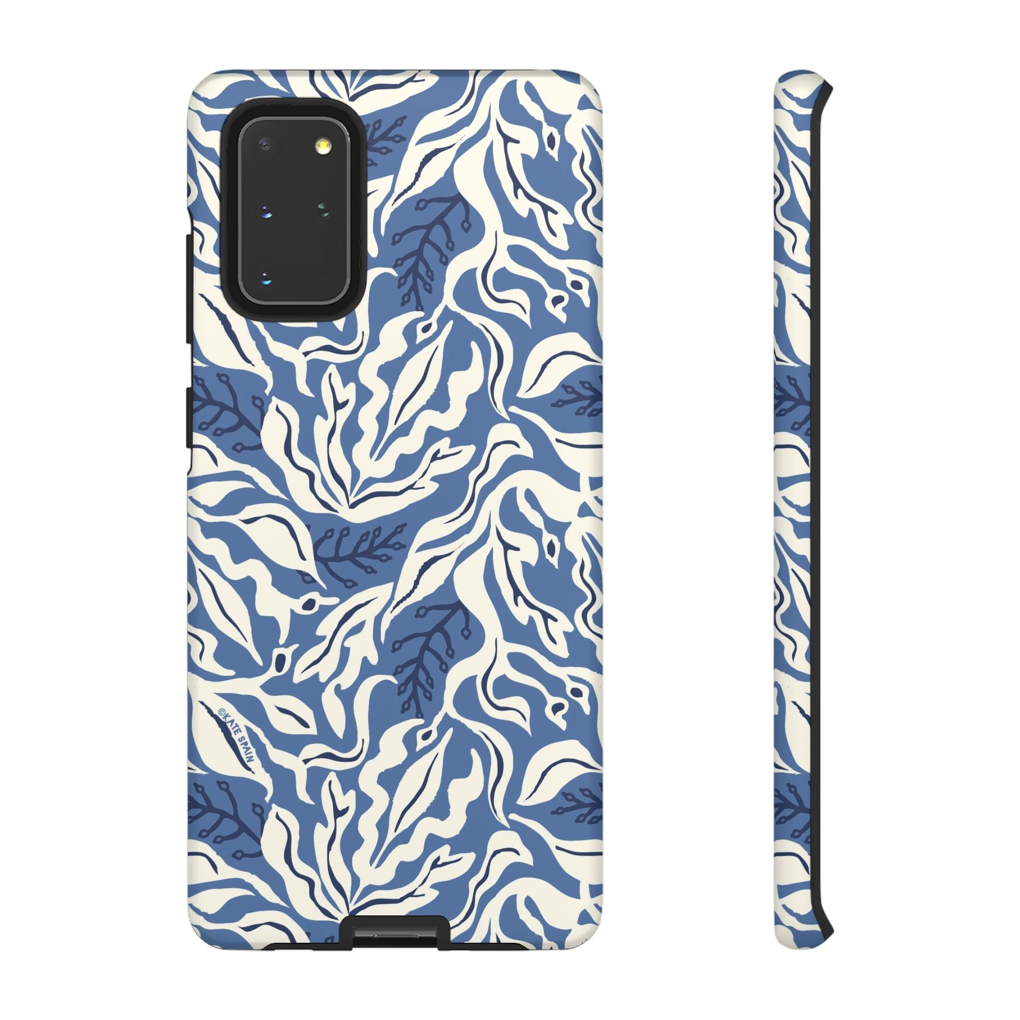 Luxury Ocean Tides Samsung Galaxy S20+ Case – Matte | blue and white tidal bed ocean print
