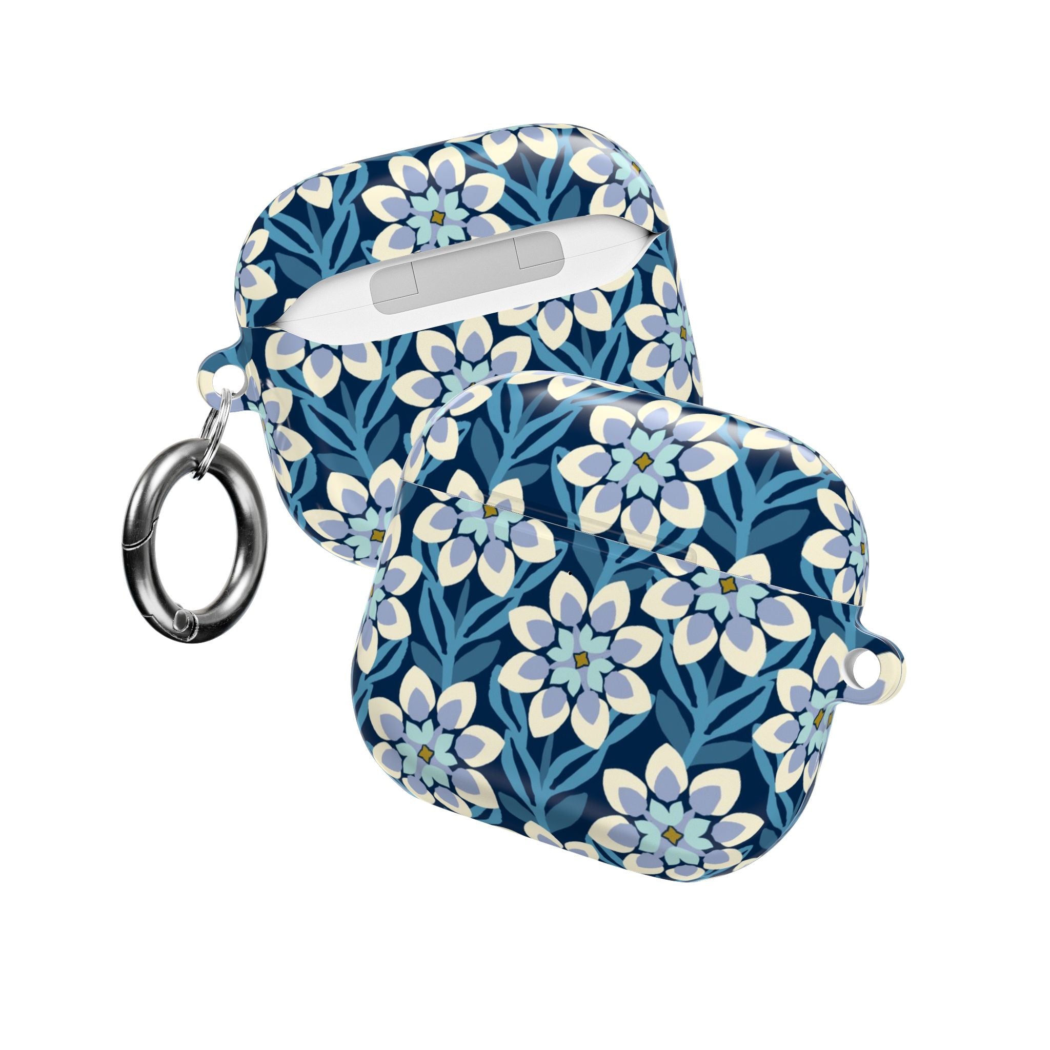 Modern Dahlia Navy AirPods Case