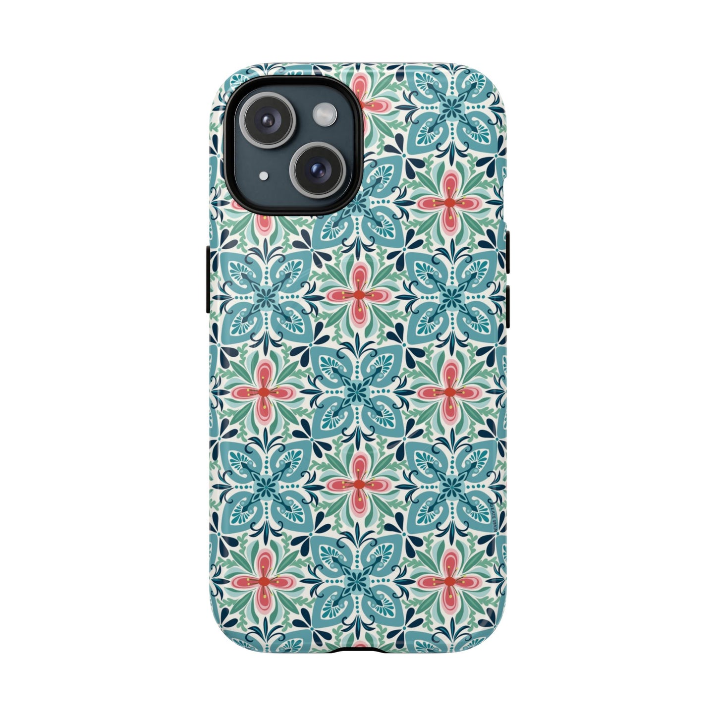 Stonecrop MagSafe iPhone Case - Floral Tile Geometric Pattern