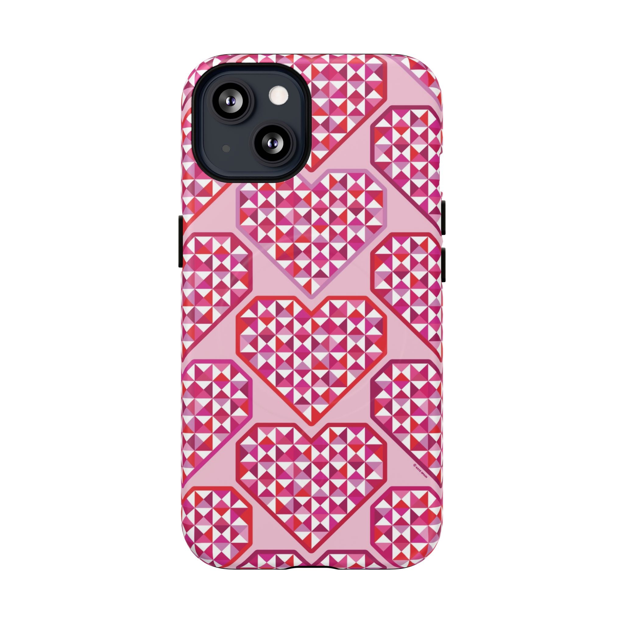 Pink Pyramid Heart MagSafe iPhone Case