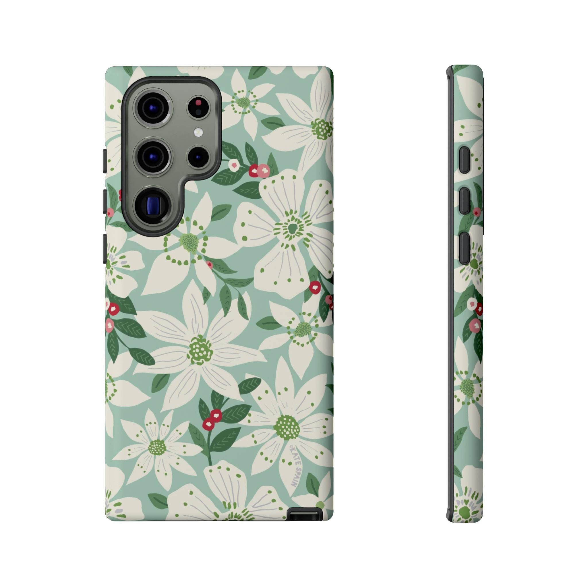 Gardenia Samsung Galaxy S23 Ultra Case – Matte | white, cream, green gardenia botanical print