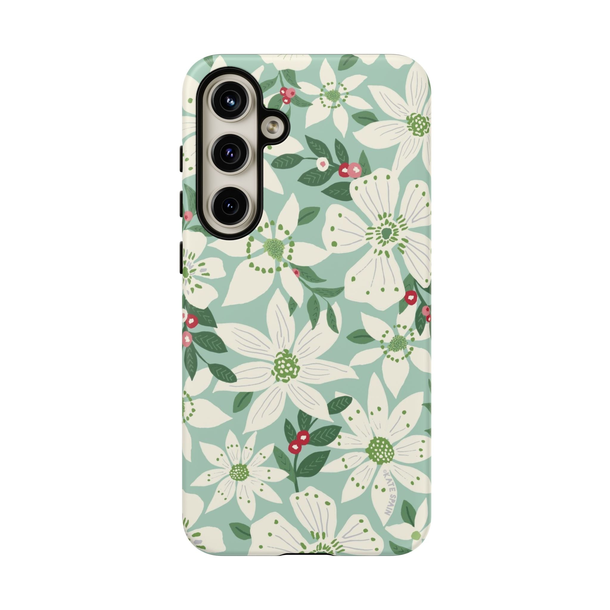 Gardenia Samsung Galaxy S24 Plus Case – Matte | white, cream, green gardenia botanical print