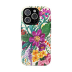 Posy MagSafe iPhone 16 Pro Case – Matte | cream, magenta, coral botanical floral print