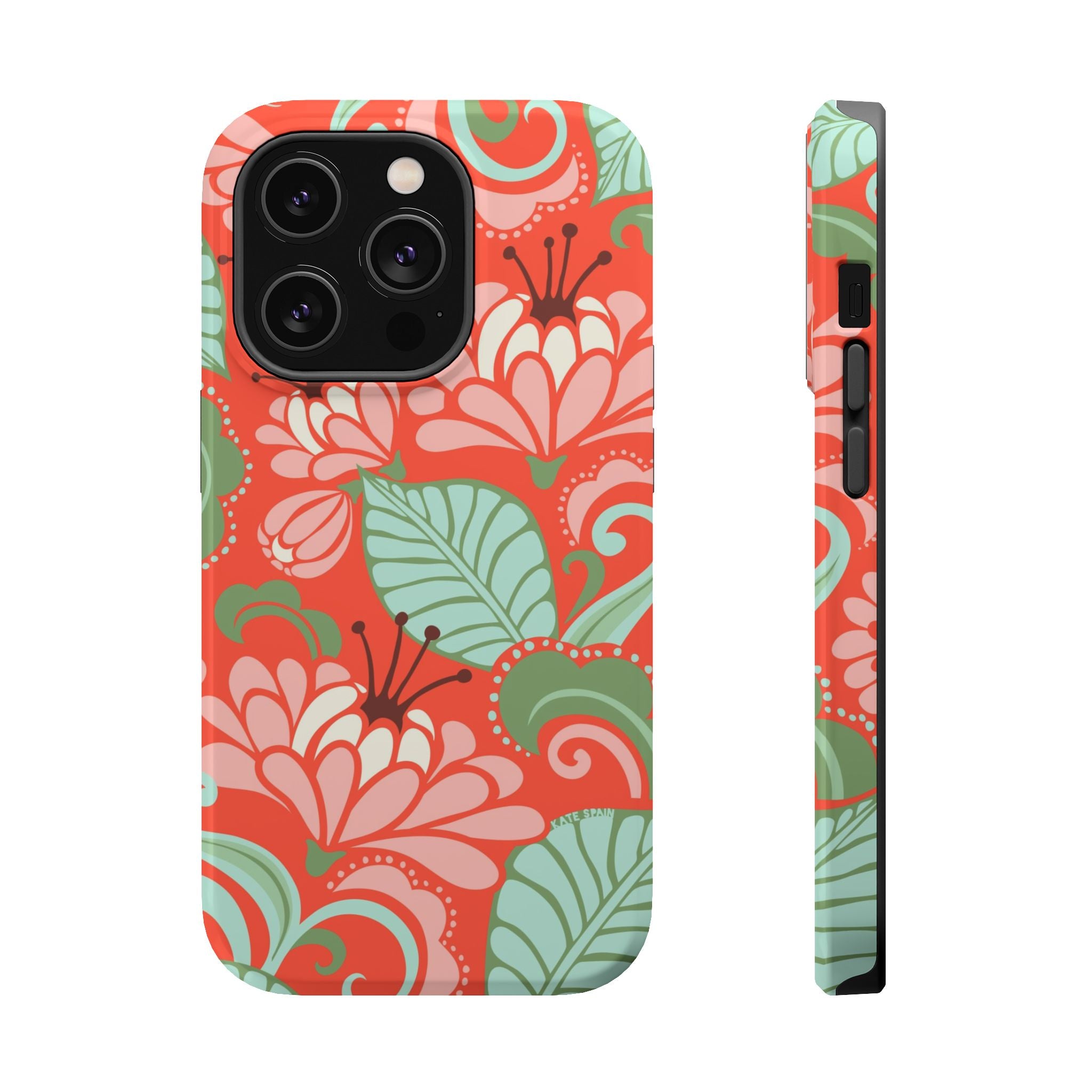 Sarabande MagSafe tough case for iPhone 14 Pro - glossy elegant floral sarabande design
